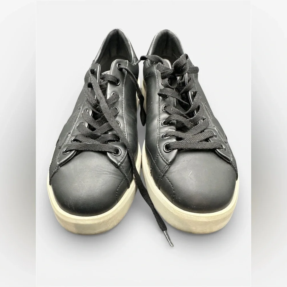 Golden Goose Pure-Star Womens Size EU 33 US 6.5-7 Black Leather Sneakers